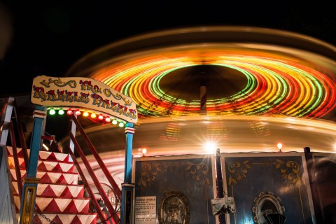 Razzle Dazzle at a Fairground at Night opening