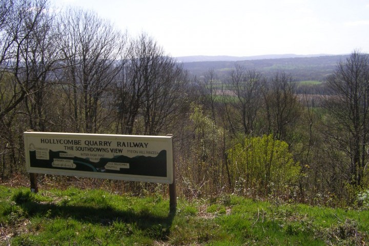 The South Downs view from the Quarry Railway