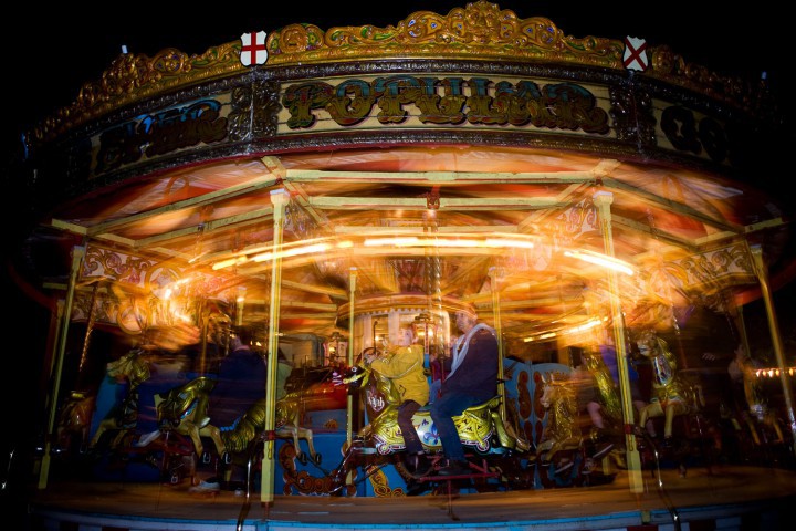 Gallopers at night